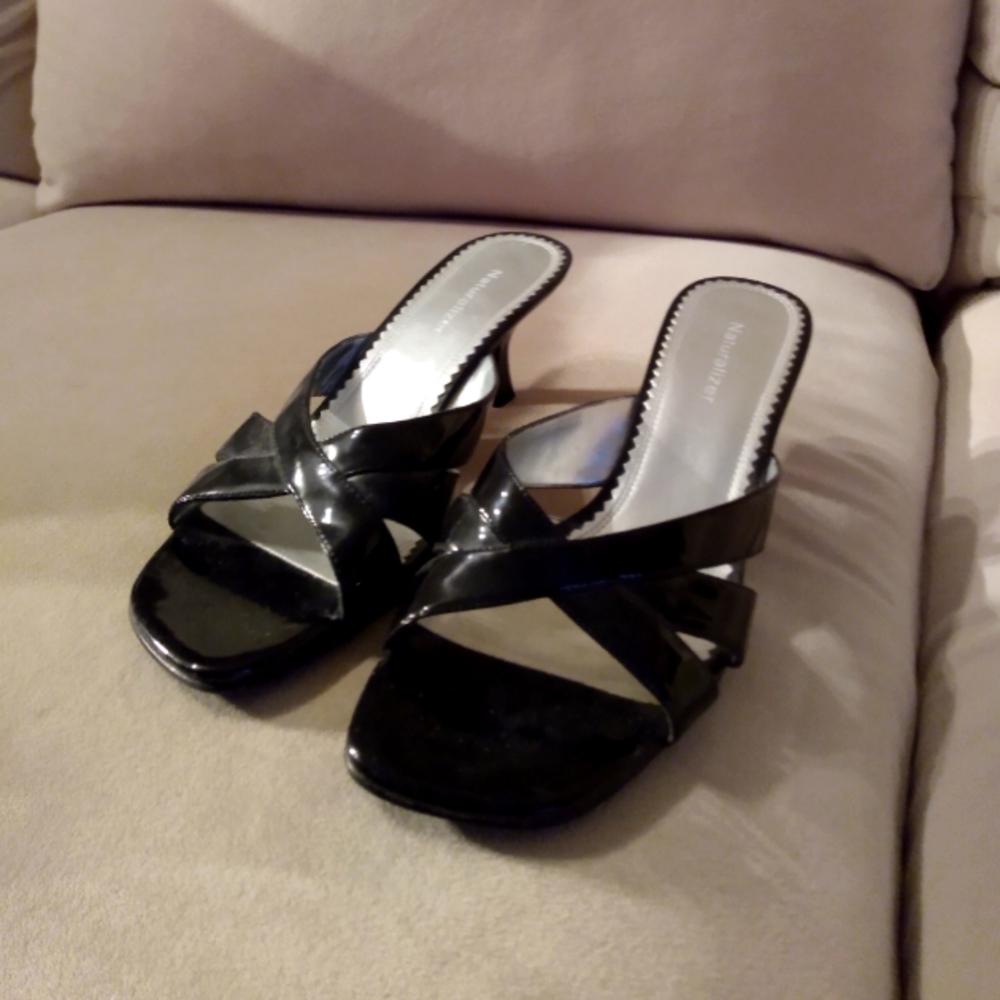 Black Naturalizer slide. With heel. New without box
